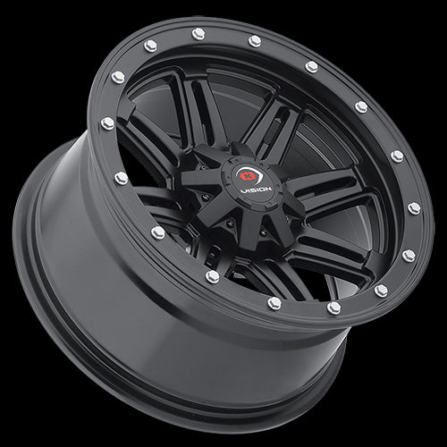 12x7 Vision 550 Five Fifty Matte Black 4x136 ET2.5 Wheel Rim