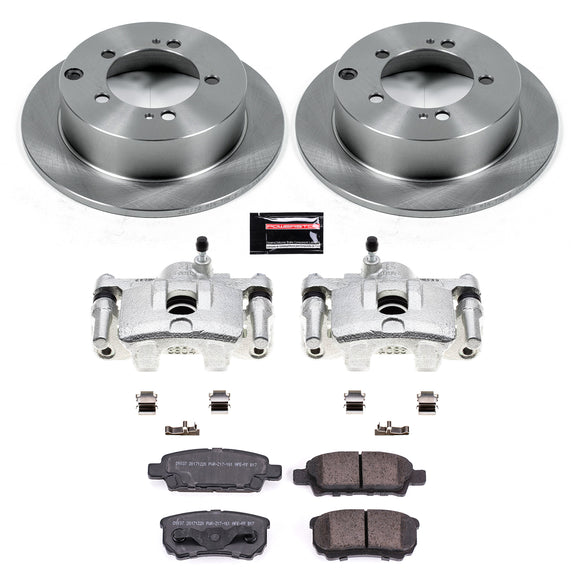 PowerStop OE Stock Replacement Low-Dust Ceramic Brake Pad, Rotor and Caliper Kit