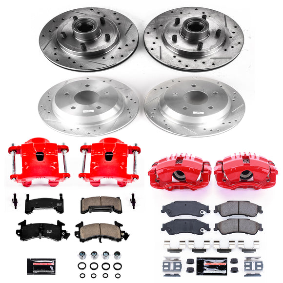 PowerStop Z23 Daily Driver Carbon-Fiber Ceramic Pads Drilled & Slotted Rotor & C