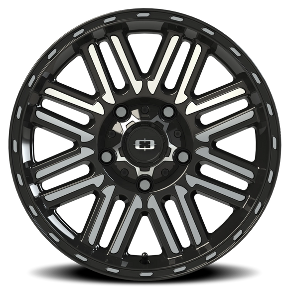 15x7.5 Vision 348 Nexus Gloss Blk Machined 5x5 (5x127) ET-12 wheel/rim