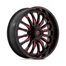 22X7 Fuel UTV D822 ARC UTV Gloss Black Milled Red 4X137 ET13 Wheel Rim