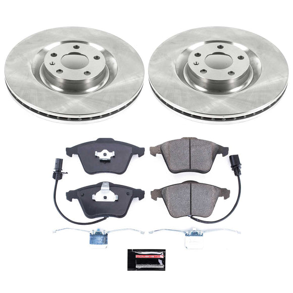 PowerStop OE Stock Replacement Low-Dust Ceramic Brake Pad and Rotor Kit