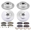 PowerStop Genuine Geomet Coated Rotor and Low-Dust Ceramic Brake Pad Kit