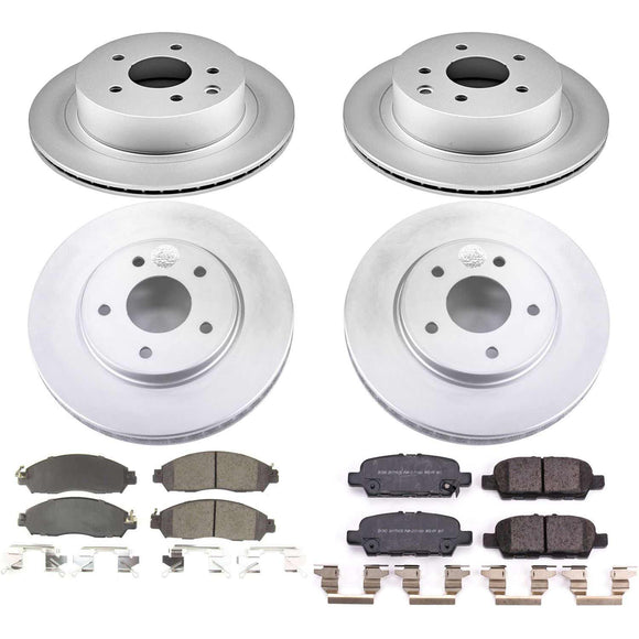 PowerStop Genuine Geomet Coated Rotor and Low-Dust Ceramic Brake Pad Kit