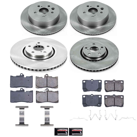 PowerStop OE Stock Replacement Low-Dust Ceramic Brake Pad and Rotor Kit