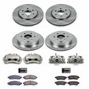 PowerStop OE Stock Replacement Low-Dust Ceramic Brake Pad, Rotor and Caliper Kit