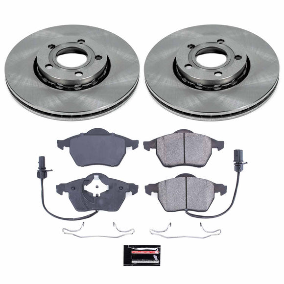 PowerStop OE Stock Replacement Low-Dust Ceramic Brake Pad and Rotor Kit