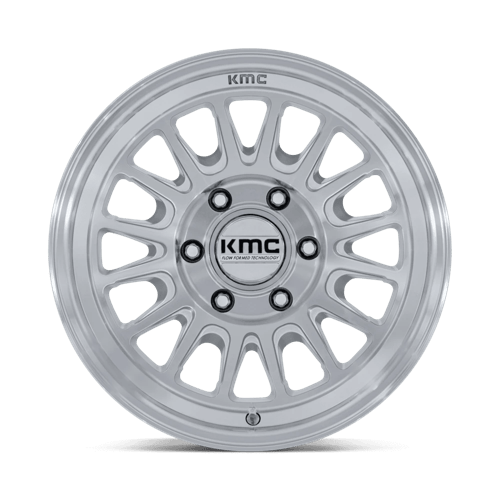 17x8 KMC KM733 Impact FFT Gloss Silver Machined Face 6x139.7 ET32 Wheel