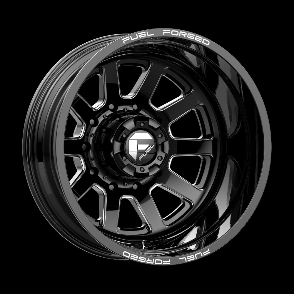 22X8.25 Fuel MONO DE09 FF09D Matte Black Milled 10X225 ET-202 wheel/rim - 0