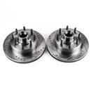 PowerStop Evolution Drilled Slotted Rotors Pair Front For Ford E-350 Econoline