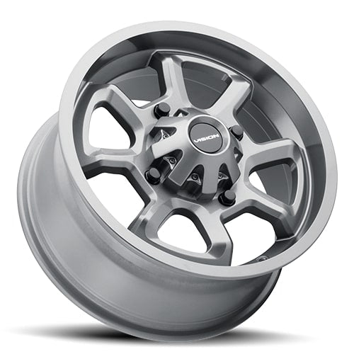 12x7 Vision 415 Bomb Gunmetal 4x110 ET2.5 Wheel Rim