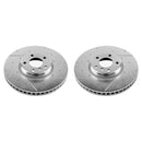 PowerStop Evolution Drilled Slotted Rotors Pair Front For BMW 535i GT