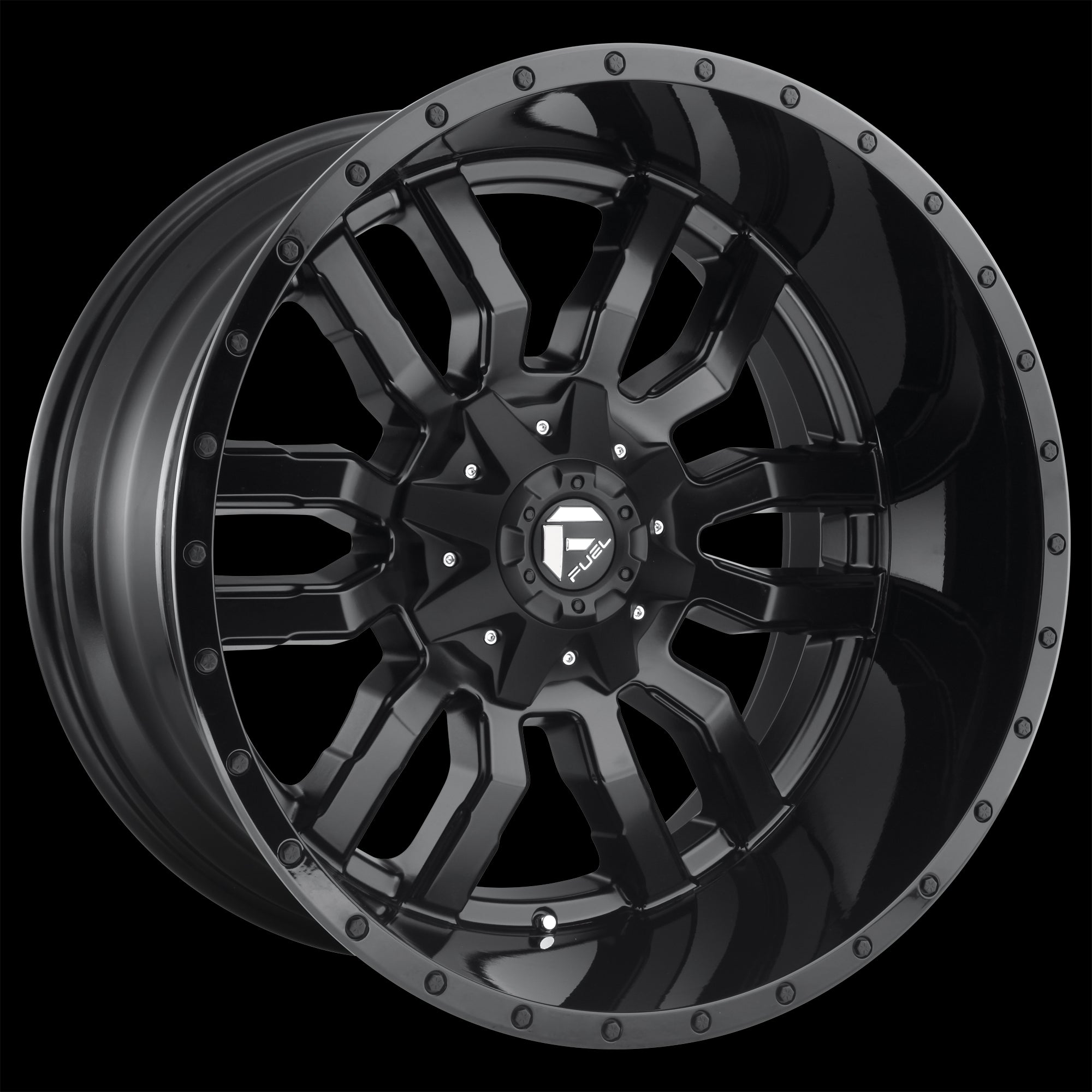 17X9 Fuel D596 SLEDGE MT-BLK-GBL 6X135/6X139.7 ET2 wheel/rim - 0