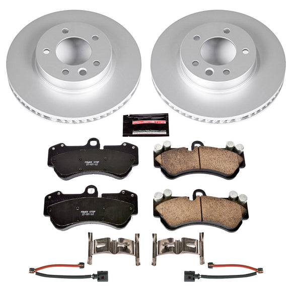 PowerStop Genuine Geomet Coated Rotor and Carbon-Fiber Ceramic Brake Pad Kit