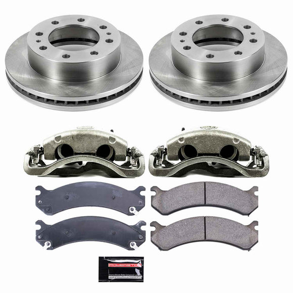 PowerStop OE Stock Replacement Low-Dust Ceramic Brake Pad, Rotor and Caliper Kit