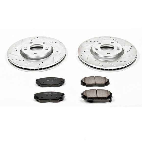 PowerStop Z23 Daily Driver Carbon-Fiber Ceramic Brake Pad and Drilled & Slotted