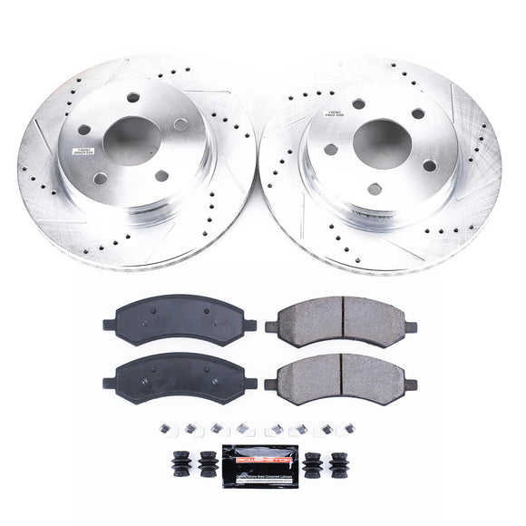 PowerStop Z23 Daily Driver Carbon-Fiber Ceramic Brake Pad and Drilled & Slotted