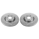 PowerStop Evolution Drilled Slotted Rotors Pair Front For LRover LR2