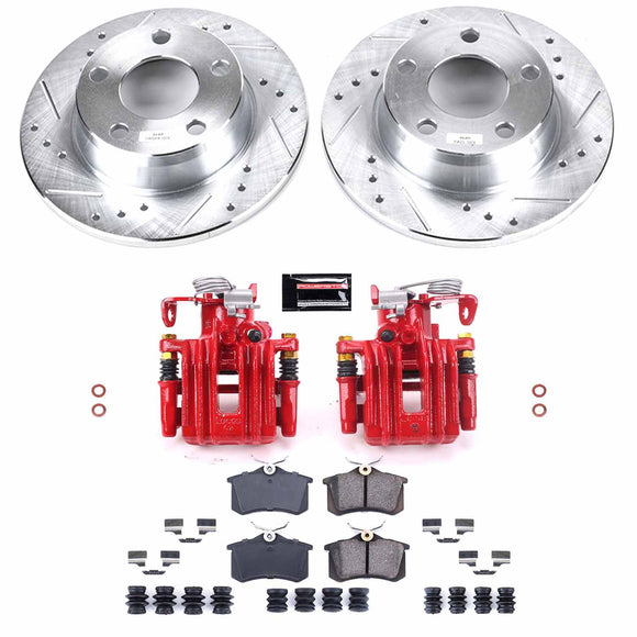 PowerStop Z23 Daily Driver Carbon-Fiber Ceramic Pads Drilled & Slotted Rotor & C