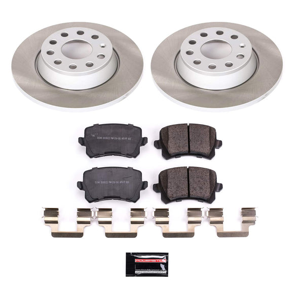 PowerStop Semi-Coated Rotor and Low-Dust Ceramic Brake Pad Kit