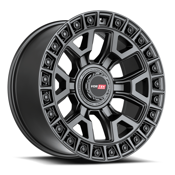 17x9 Vortek VRD-704 Sniper Matte Black 6x114.3 ET12 CB78.1 Wheel Rim