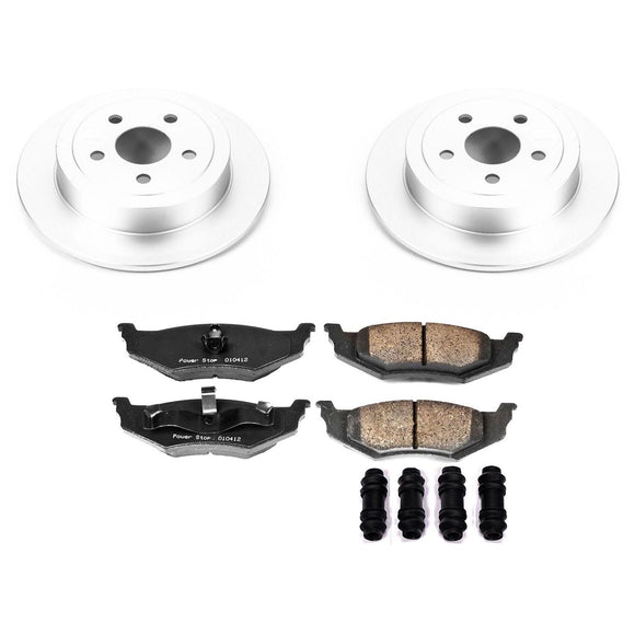 PowerStop Genuine Geomet Coated Rotor and Low-Dust Ceramic Brake Pad Kit