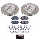 PowerStop Semi-Coated Rotor and Low-Dust Ceramic Brake Pad Kit