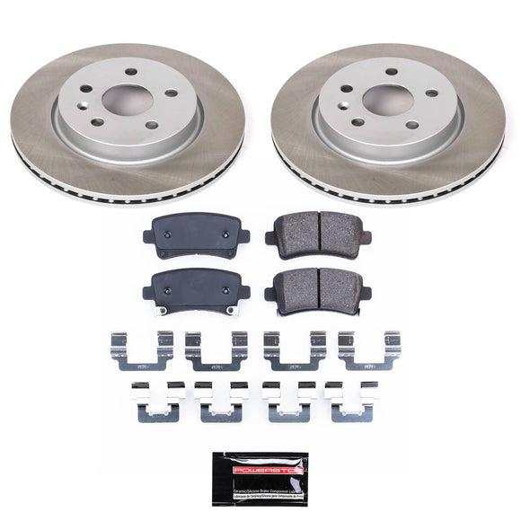 PowerStop Semi-Coated Rotor and Low-Dust Ceramic Brake Pad Kit
