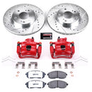 PowerStop Z26 Street Performance Ceramic Brake Pad, Drilled Slotted Rotor, and C