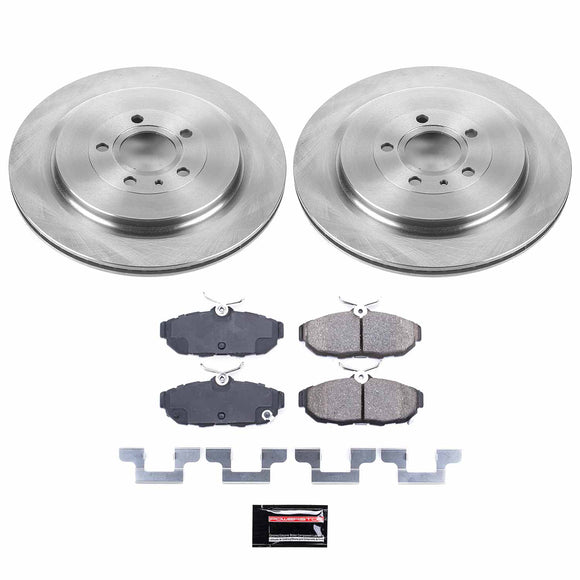 PowerStop OE Stock Replacement Low-Dust Ceramic Brake Pad and Rotor Kit