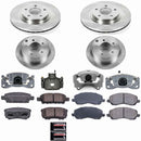 PowerStop OE Stock Replacement Low-Dust Ceramic Brake Pad, Rotor and Caliper Kit