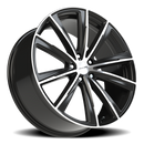 22x9 Vision 471 Splinter Gloss Black - Machined Wheel 5x115 ET20 CB73.1