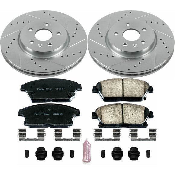 PowerStop Z23 Daily Driver Carbon-Fiber Ceramic Brake Pad and Drilled & Slotted