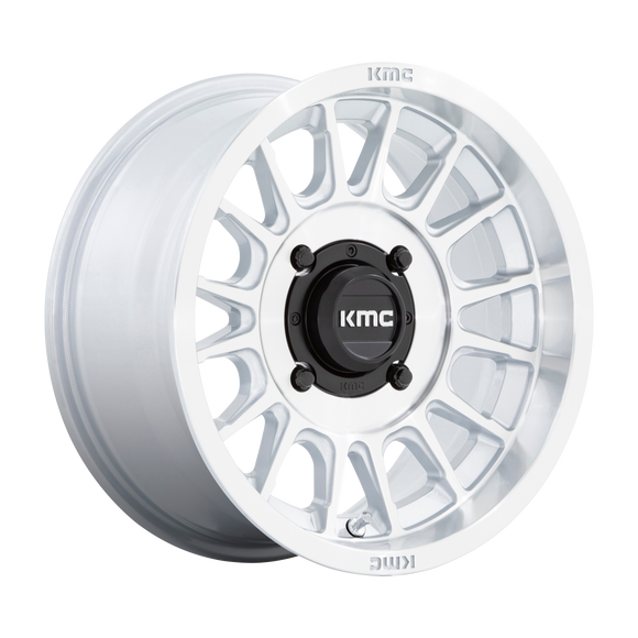 15x7 KMC KS138 Impact UTV Silver Machined Face 4x156 ET10 CB115.1 Wheel