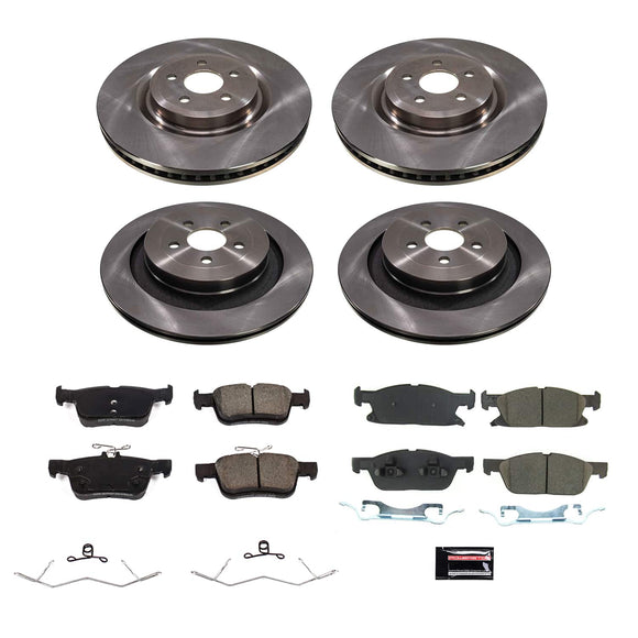 PowerStop OE Stock Replacement Low-Dust Ceramic Brake Pad and Rotor Kit