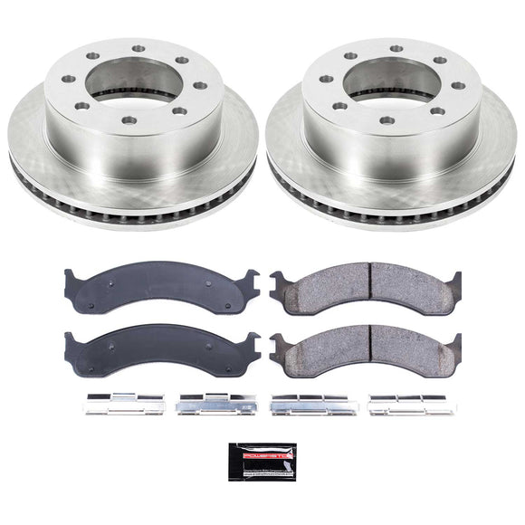 PowerStop OE Stock Replacement Low-Dust Ceramic Brake Pad and Rotor Kit