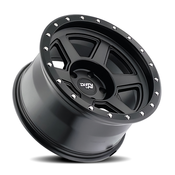 17x9 Dirty Life Compound Matte Black 6x139.7 ET-38 CB106 Wheel Rim