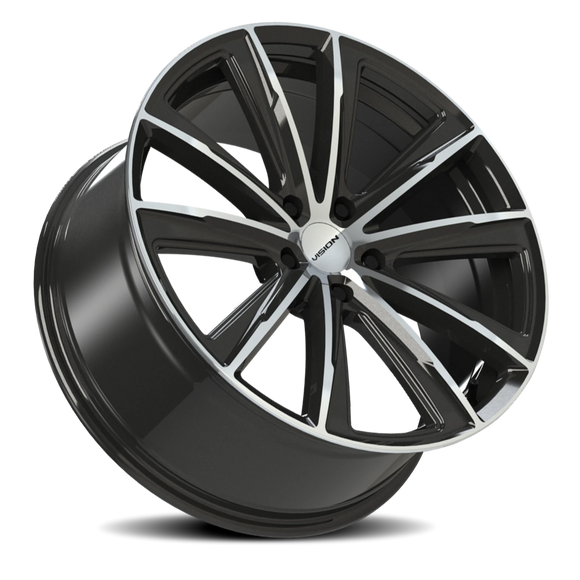 20x9 Vision 471 Splinter Gloss Black - Machined Wheel 5x114.3 ET38 CB73.1