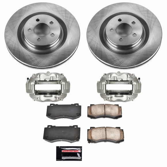 PowerStop OE Stock Replacement Low-Dust Ceramic Brake Pad, Rotor and Caliper Kit