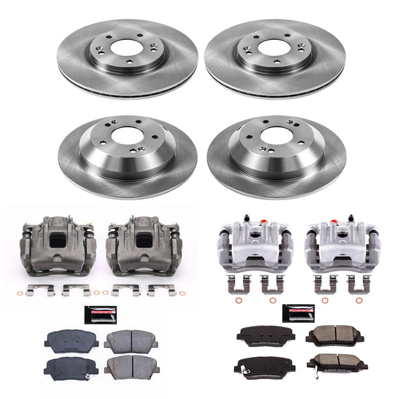 PowerStop OE Stock Replacement Low-Dust Ceramic Brake Pad, Rotor and Caliper Kit