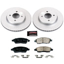 PowerStop Genuine Geomet Coated Rotor and Low-Dust Ceramic Brake Pad Kit