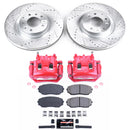 PowerStop Z23 Daily Driver Carbon-Fiber Ceramic Pads Drilled & Slotted Rotor & C