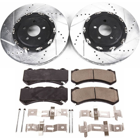 PowerStop Z23 Daily Driver Carbon-Fiber Ceramic Brake Pad and Drilled & Slotted