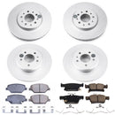 PowerStop Genuine Geomet Coated Rotor and Low-Dust Ceramic Brake Pad Kit