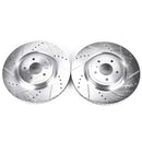 PowerStop Evolution Drilled Slotted Rotors Pair Front For INFINITI G37
