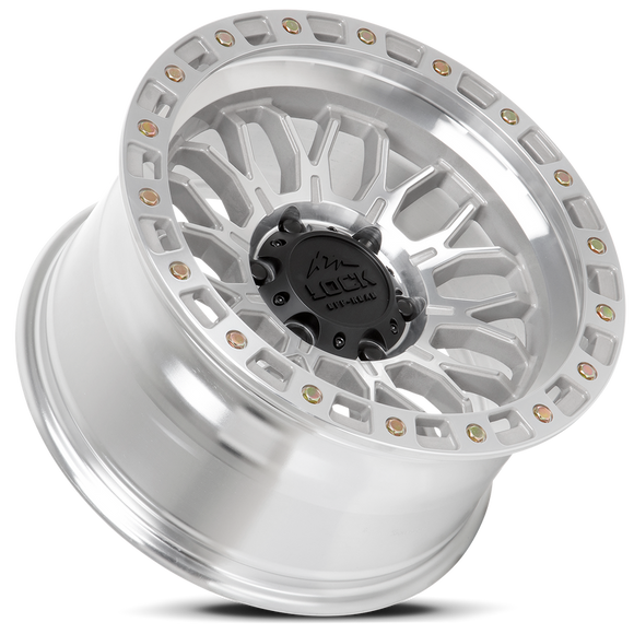 17x9 Lock Off-Road Combat Maching With Clear Coat 5x127 ET-12 Wheel Rim