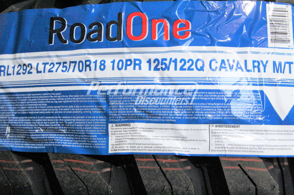 LT275/70R18 RoadOne Cavalry MT 125/122Q BW E/10 275 70 18 2757018