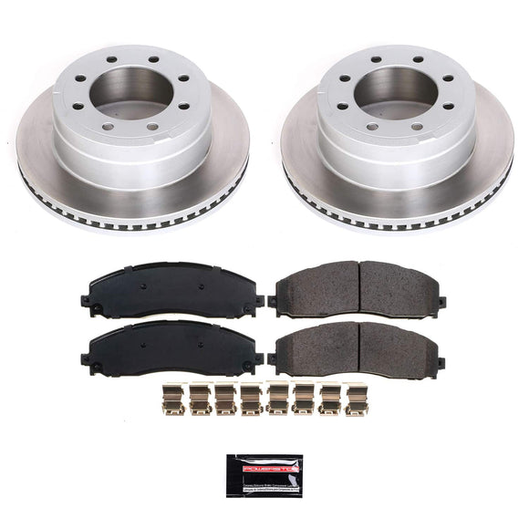 PowerStop Semi-Coated Rotor and Low-Dust Ceramic Brake Pad Kit