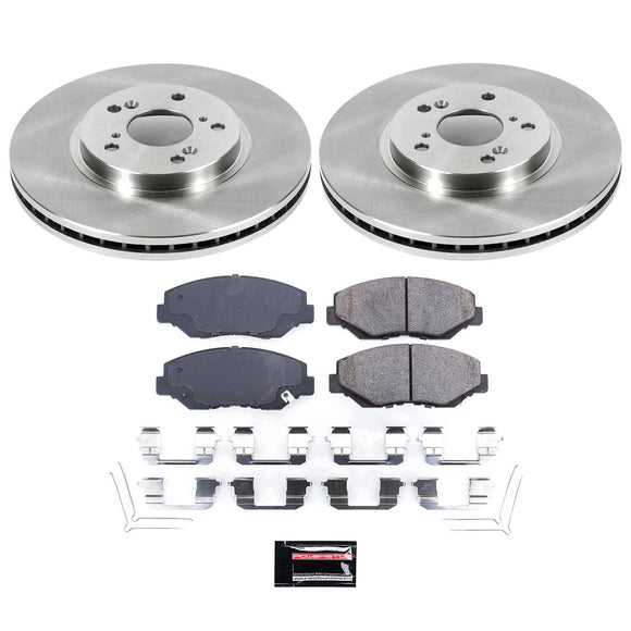 PowerStop OE Stock Replacement Low-Dust Ceramic Brake Pad and Rotor Kit