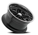 17x9.5 Resto Del Ray Glossy Black Diamond Cut Lip 5x120.7 ET1 CB72.69 Wheel